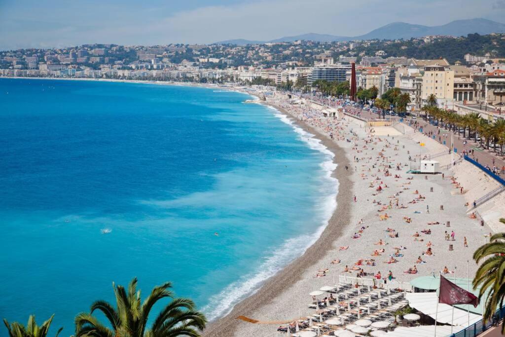 Spacious 3 Bedroom Flat Nice Center - Magnificent View-Parking Exterior photo