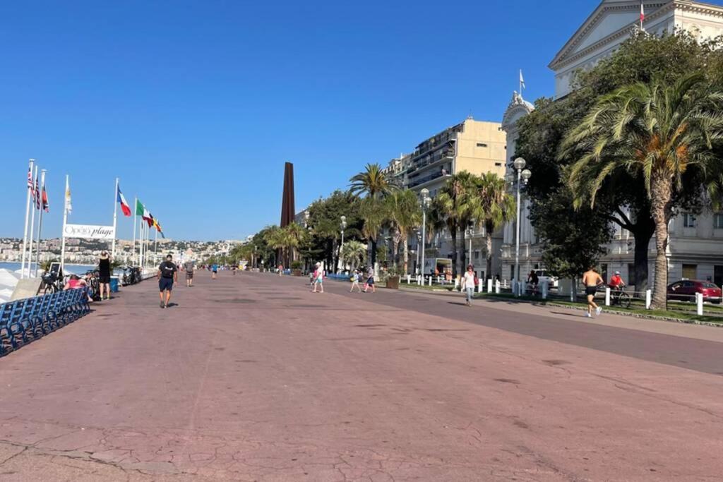Spacious 3 Bedroom Flat Nice Center - Magnificent View-Parking Exterior photo
