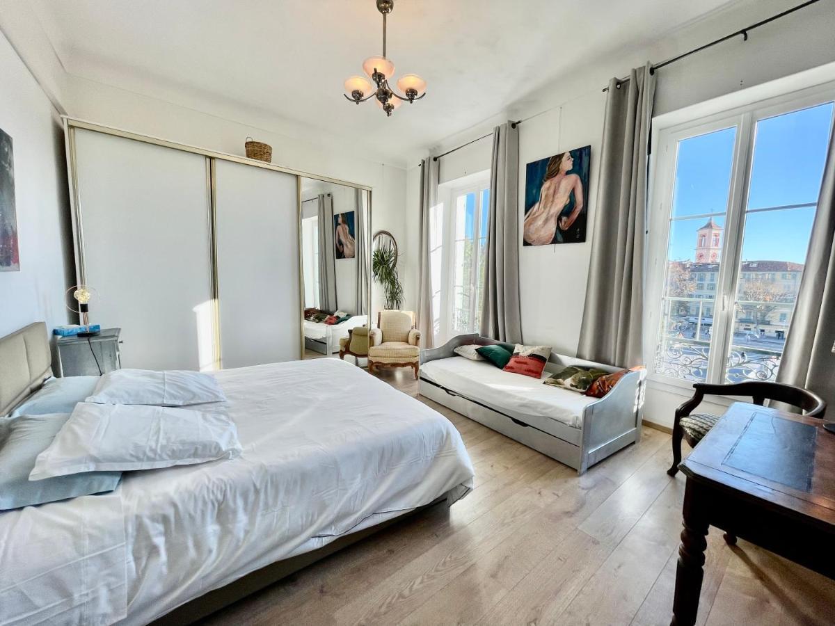 Spacious 3 Bedroom Flat Nice Center - Magnificent View-Parking Exterior photo