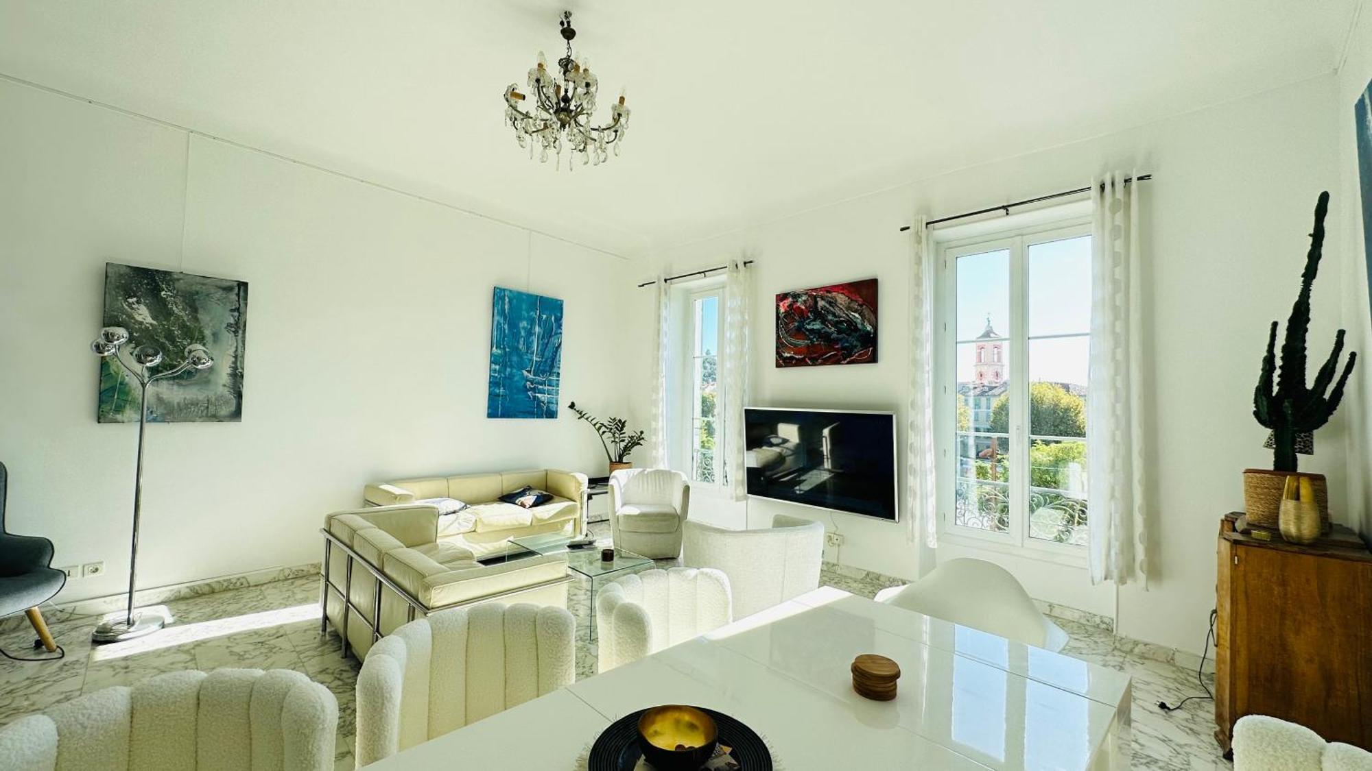 Spacious 3 Bedroom Flat Nice Center - Magnificent View-Parking Exterior photo